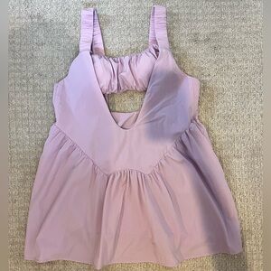 Amazon Lavender Sleeveless Cutout Babydoll Dress